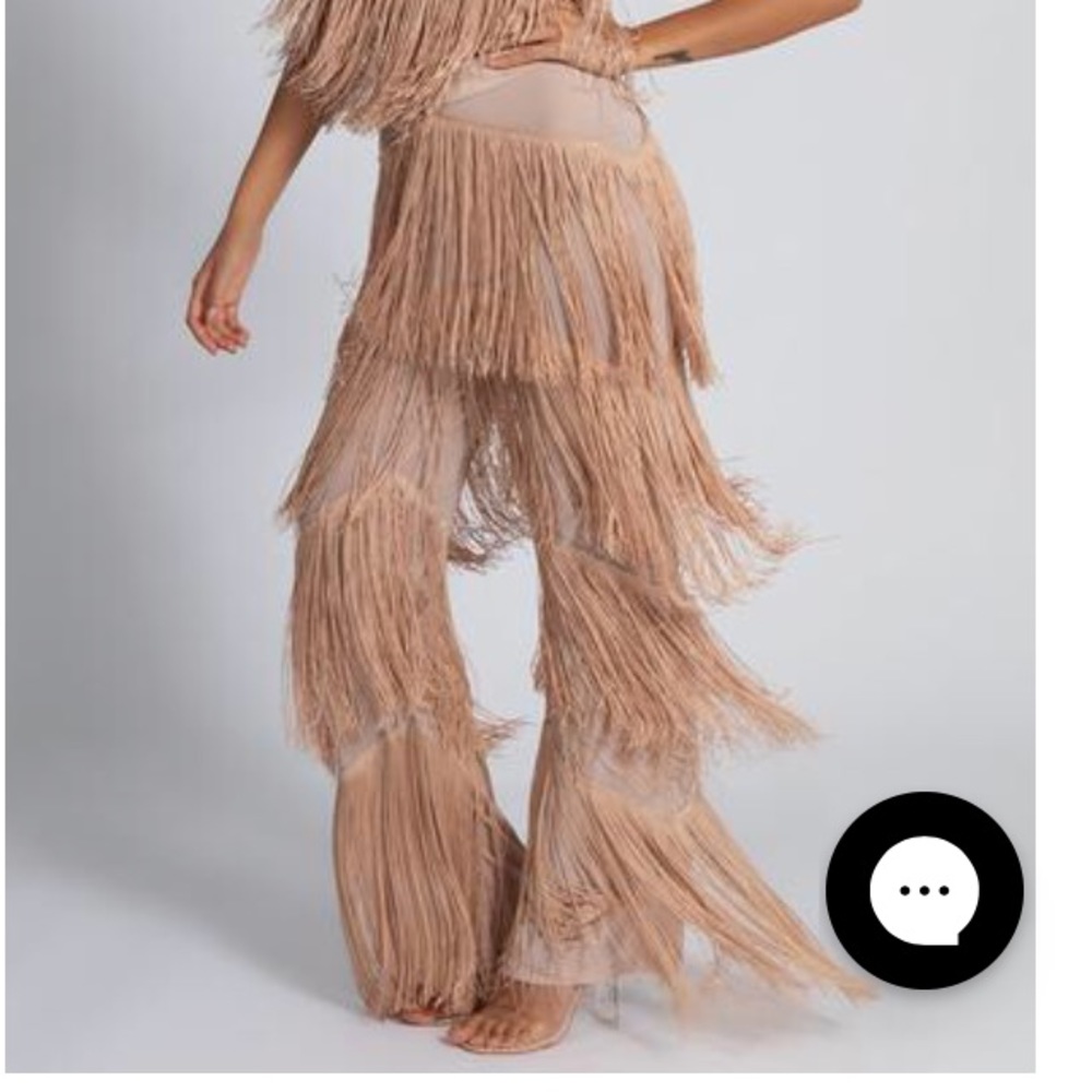 Meshki Fringe Nude pants